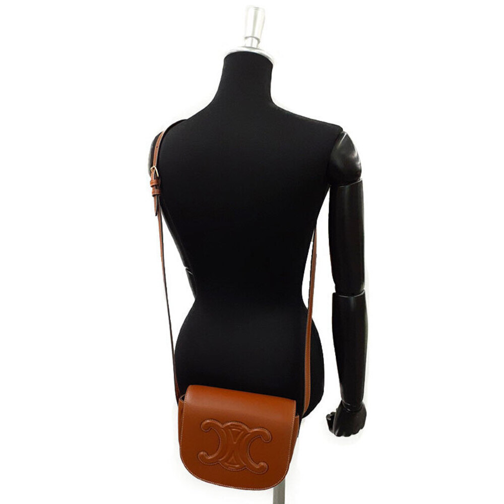 Celine Cuir Triomphe Folco Shoulder Bag - Picture 9 of 9